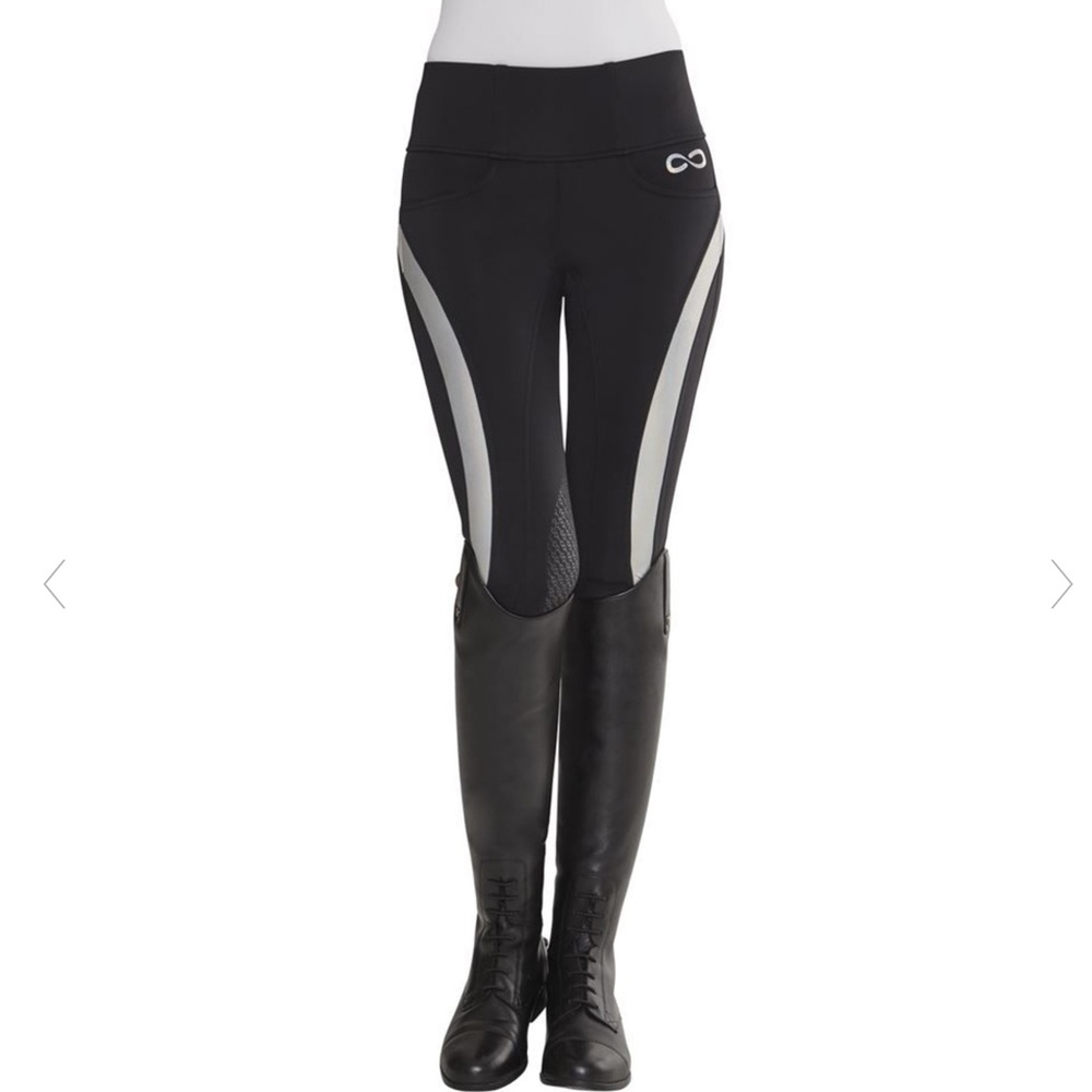 The Stride Breeches by Dover Saddlery  -Black and Silver